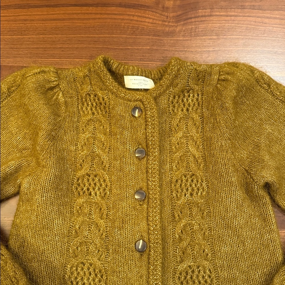Sezane Evi Cardigan in Olive Green Sz XS/S - Picture 3 of 10